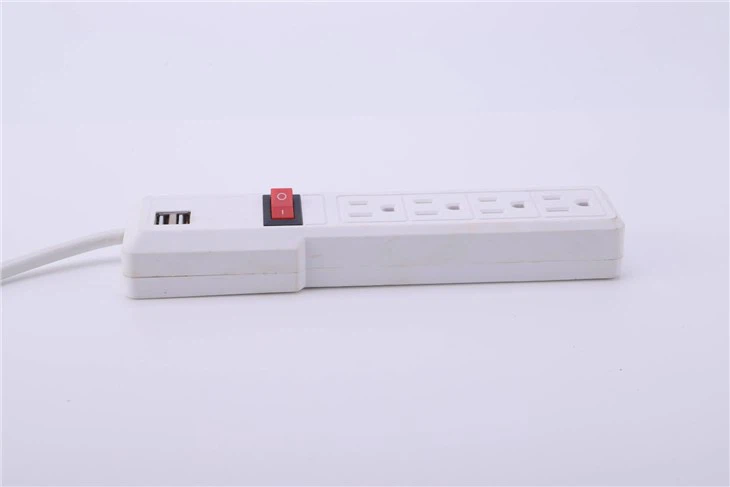 4-outlet Surge Protector Power Strip With Usb